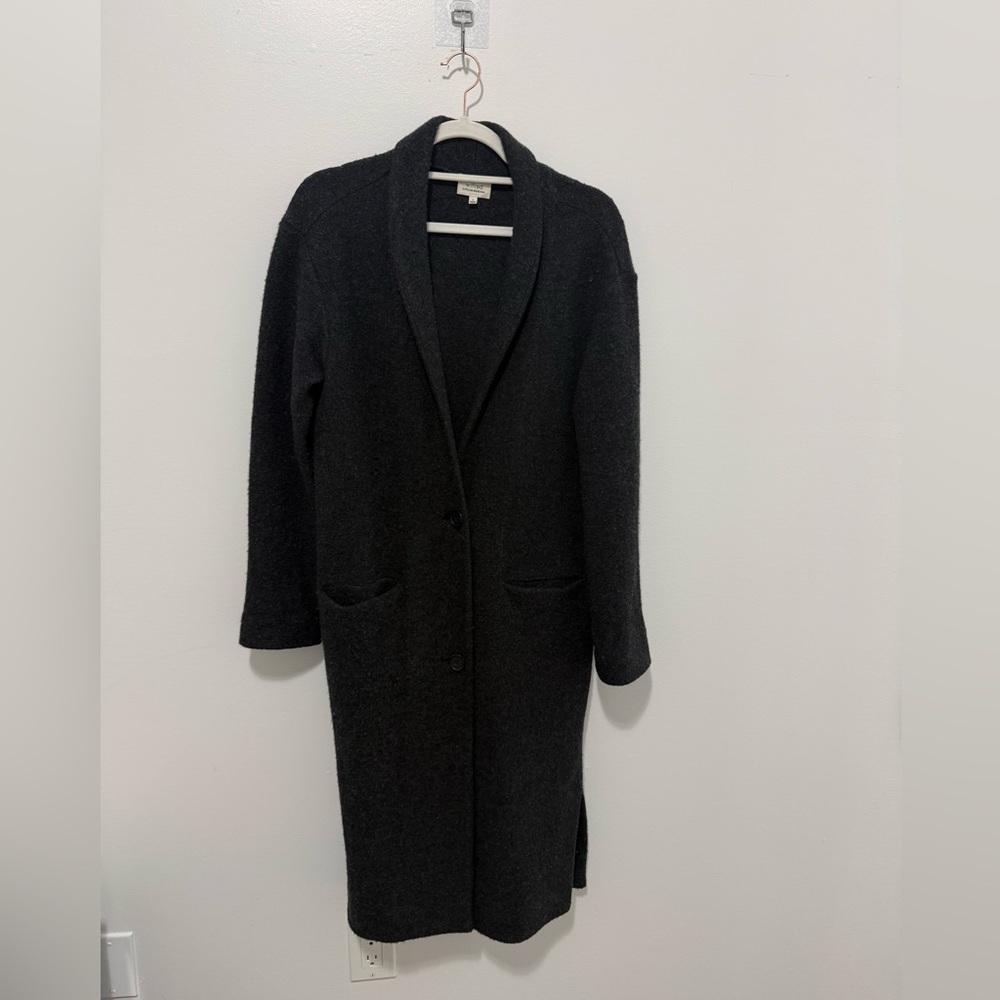 Wilfred Grey Extra Fine Merino Wool Cardigan